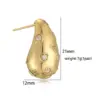Wholesale 1 Pair Ig Style Casual Simple Style Water Droplets Plating Inlay Copper Zircon 18k Gold Plated Ear Studs
