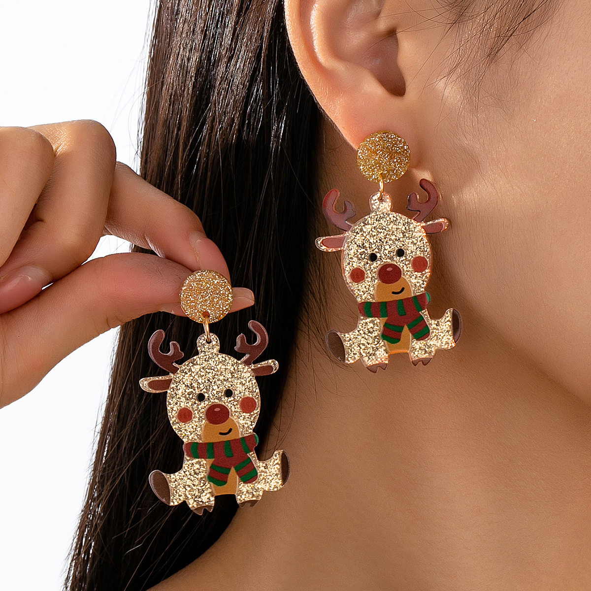 Wholesale Snowman Reindeer Cute Earrings