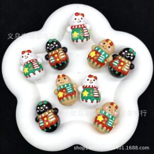 oly-8dca367a81dbfe71c2a70969f1b99fb7 Wholesale Snowman New Year Christmas Hand-painted Beaded String