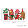 Wholesale Christmas Series Ice Cream Cartoon Uv Dtf Transfer Cup Sticker Crystal Label Peel and Stick 24Cmx11Cm