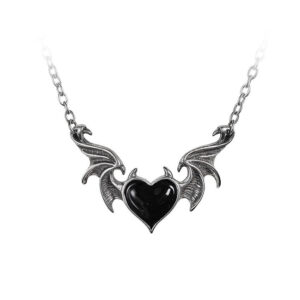 Wholesale Cross-border foreign trade Amazon Gothic Black Necklace Black/Red Heart Wing Necklace Jewelry Factory Outlet