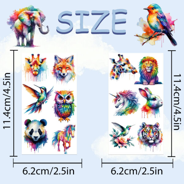 Wholesale 10Pcs/Pack Cartoon Creative Animal Painted Tattoo Stickers Party Party Fun Personalized Face Stickers Arm Stickers
