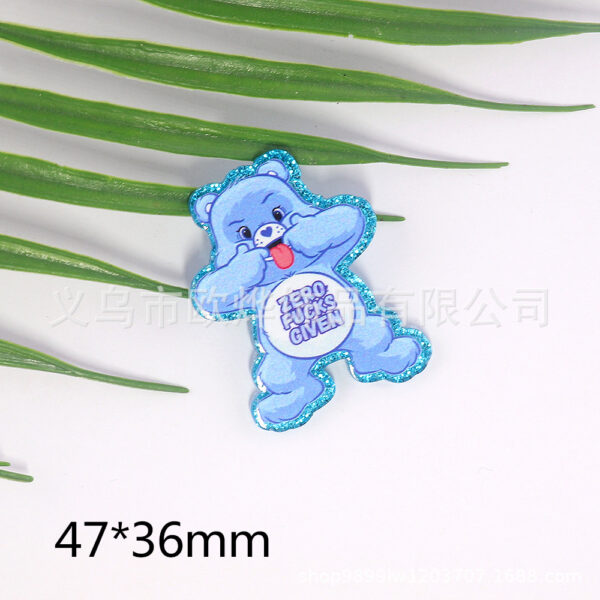 Wholesale Cartoon Cute Rainbow Personality Bear Bag Jewelry Acrylic Flatback OLY Exclusive