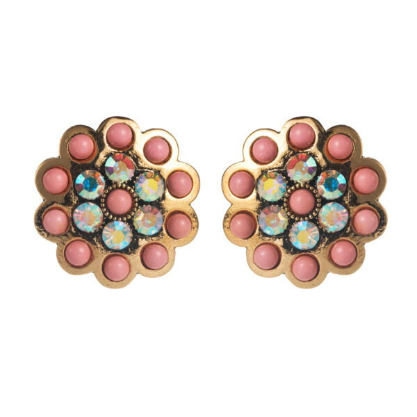 oly-8dfbc5d6ef988fa09575b6d5f054589b Wholesale Western-style turquoise earrings, vintage-style diamond-encrusted turquoise flower earrings