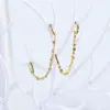 Wholesale Streetwear Geometric Patchwork Copper Artificial Gemstones Earrings