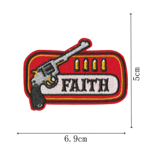 Wholesale Western cowboy embroidery labels, clothing aessories, anime embroidery patches