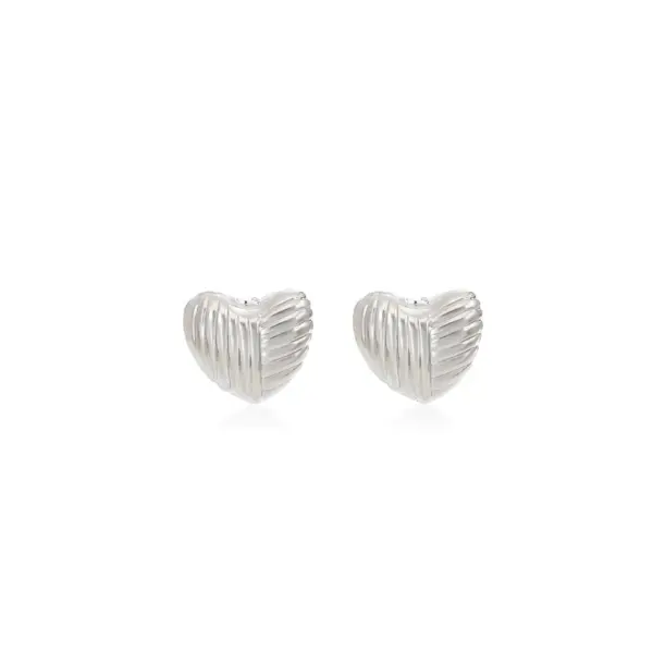 Wholesale 1 Pair Simple Style Water Droplets Waves Heart Shape Irregular Plating 304 Stainless Steel Ear Studs