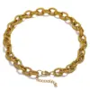 PVD Coated Real Gold Plated Geometric 304 Stainless Steel Punk Simple Style Waterproof Non Tarnish Bracelets Necklace