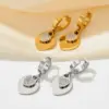 Wholesale Fashion Heart Shape Stainless Steel Titanium Steel Plating Inlay Zircon Bracelets Earrings Necklace