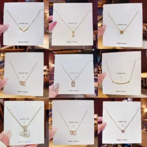 Fashion Heart Shape Titanium Steel Inlay Zircon Pendant Necklace 1 Piece