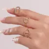 Wholesale Stainless Steel Zirconia Nose Ring Necklace Bracelet Earrings Jewelry Set Elegant Luxury Party Jewelry For Women