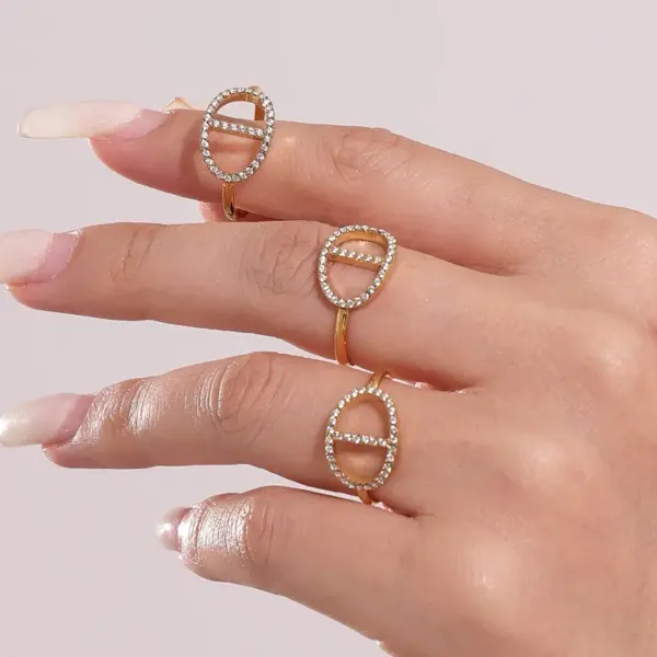 Wholesale Stainless Steel Zirconia Nose Ring Necklace Bracelet Earrings Jewelry Set Elegant Luxury Party Jewelry For Women