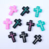 Wholesale Factory in stock cross silicone beads religious series jewelry loose beads Children DIY beaded pen Accessories