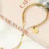 Ion Plating (IP) 18K Gold Plated Heart Shape 304 Stainless Steel French Style Simple Classic Waterproof Non Tarnish Bracelets