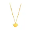 Wholesale PVD Coated Real Gold Plated 18K Gold Heart Shape 304 Stainless Steel Elegant Streetwear Waterproof Non Tarnish 304 Stainless Steel Pendant Necklace