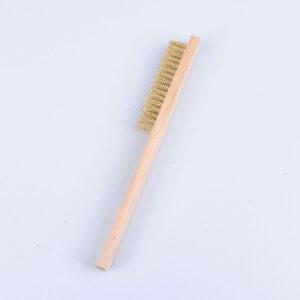 Wooden handle copper wire brush 1