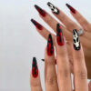 Wholesale Halloween bloody ghost nail art patches wearable nail tips