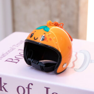 6.5cm large orange hanging paint buckle / With lobster clasp