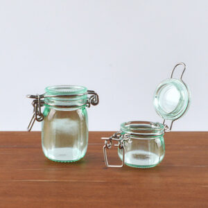 Storage jar aqua green