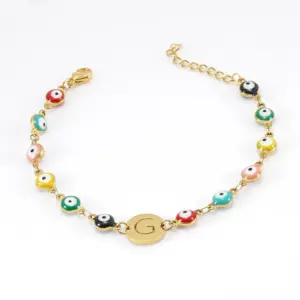 E414-Gold Cross Bracelet-KN0248-JE0090G / 18k gold plating