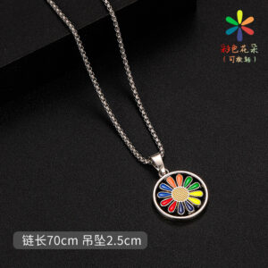 8289#Rotatable colorful flowers