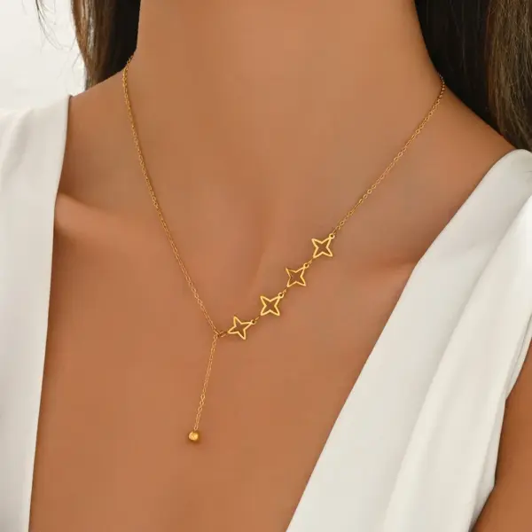 304 Stainless Steel Heart Shape PVD Coated Stone-Free 18K Real Gold Plated Casual Simple Style Commute Waterproof Non Tarnish Micro Super Whisper Thin Chain Necklace