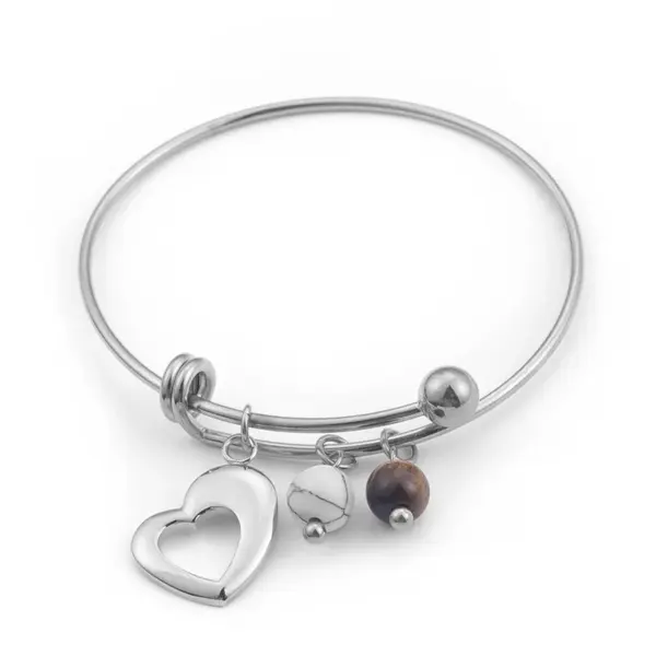 Wholesale PVD Coated 18K Gold Plated Heart Stainless Steel Waterproof Non Tarnish 304 Stainless Steel