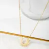 oly-8e8e0d70261c7ffa4107fbe654b4ea42 Wholesale PVD Coated 18K Gold Real Gold Plated Geometric 304 Stainless Steel Simple Style Waterproof Non Tarnish 304 Stainless Steel Necklace