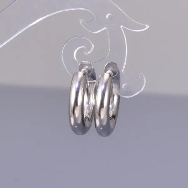 304 Stainless Steel Geometric Ion Plating (IP) 18K Real Gold Plated 18K Gold Simple Style Commute Waterproof Non Tarnish Gold Earrings