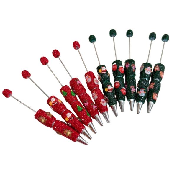 Wholesale Two-tone Christmas rhinestone ballpoint pen