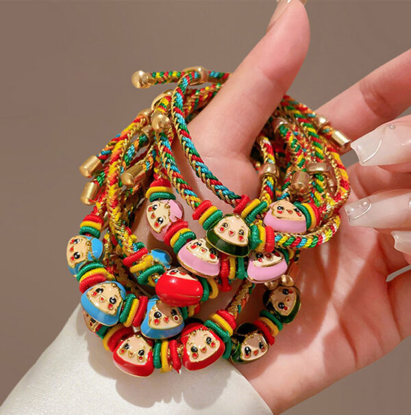 Wholesale Five-colored rope woven rice dumpling ethnic style bracelet