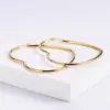 Wholesale PVD Coated Imitation Gold U Shape 304 Stainless Steel Simple Style Waterproof Non Tarnish Earrings