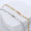 Wholesale PVD Coated 18K Gold Plated Geometric 304 Stainless Steel Simple Style Waterproof Non Tarnish 304 Stainless Steel Necklace