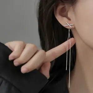 023832--X Alphabet Letter Earrings