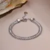 Inlaid Diamond Petite Titanium Steel Bracelet 304 Stainless Steel Non-fading Jewelry For Women