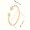 Wholesale Cross-border fashion and unique spiral bracelet, exquisite C-shaped twisted bracelet, open bracelet