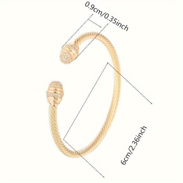 Wholesale Cross-border fashion and unique spiral bracelet, exquisite C-shaped twisted bracelet, open bracelet