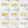Wholesale 304 Stainless Steel Pentagram Heart Shape PVD Coated Real Gold Plated Casual Vacation Simple Style Waterproof Non Tarnish Ear Studs
