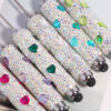 Wholesale New DIY Heart Colorful Full Diamond Beaded Touch Screen Pen Peach Heart Colorful Beaded Ballpoint Pen Jewelry Accessories