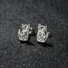 Wholesale PVD Coated 18K Gold Real Gold Plated Animal Notes 304 Stainless Steel Cute Simple Style Waterproof Non Tarnish Ear Studs