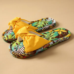 Female hawaiian yellow two-layer cloth base / Women's large size fits 38-39 feet