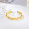 Wholesale 304 Stainless Steel Heart Shape Bow Knot PVD Coated Plated With KC Gold Modern Style Classic Style Commute Gold Bangle