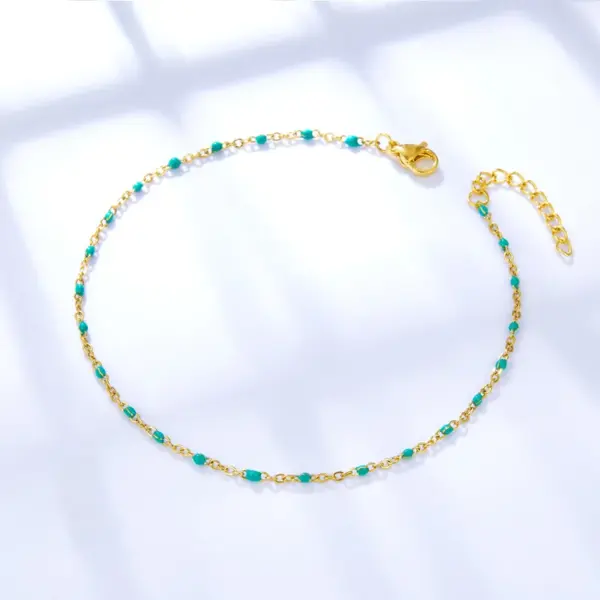 Wholesale Fashion Round Stainless Steel Women's Anklet
