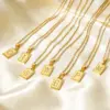 Wholesale Jewelry Sweet Letter 304 Stainless Steel Diamond Polishing Plating Inlay Cable Chain Necklace