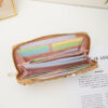 Wholesale Long single-zip wallet, 2025 new style, fashionable sequined evening clutch, coin purse, phone case, export.