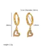 Wholesale PVD Coated Real Gold Plated Hexagram Heart Shape Eye 304 Stainless Steel Streetwear Waterproof Non Tarnish Drop Earrings