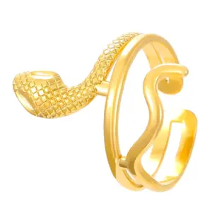 40 18K Real Gold Snake a-674