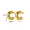 Wholesale 1 Pair Nordic Style French Style Simple Style C Shape Copper Ear Studs