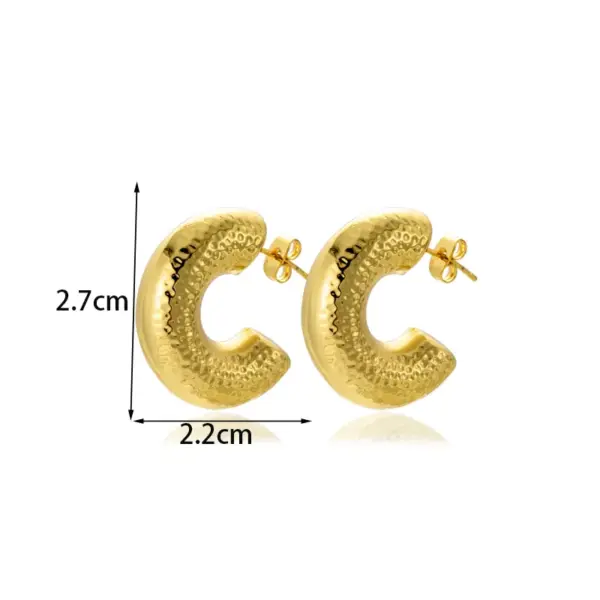 Wholesale 1 Pair Nordic Style French Style Simple Style C Shape Copper Ear Studs