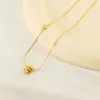 Wholesale Ion Plating (IP) 18K Gold Plated Letter 304 Stainless Steel Casual Romantic Waterproof Non Tarnish 304 Stainless Steel Necklace
